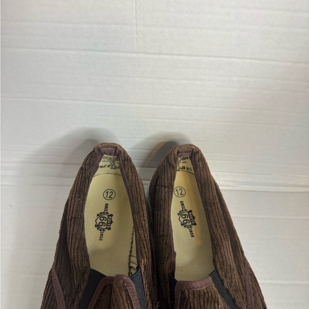 Route 66 Men's Brown Corduroy Slip-On Shoes - Picture 4 of 5